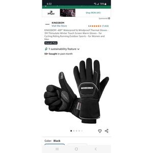 KINGSBOM Med -40F° Waterproof & Windproof Thermal Gloves - 3M Thinsulate Winter